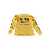 Gallery Dept Yellow & Black Logo Thermal Longsleeve T-Shirt - Morely TrendsGallery Dept Type here:)