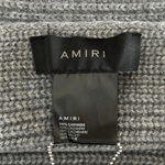 Amiri Grey & Black Wool Knit MA Logo Scarf - Morely TrendsAmiri Type here:)