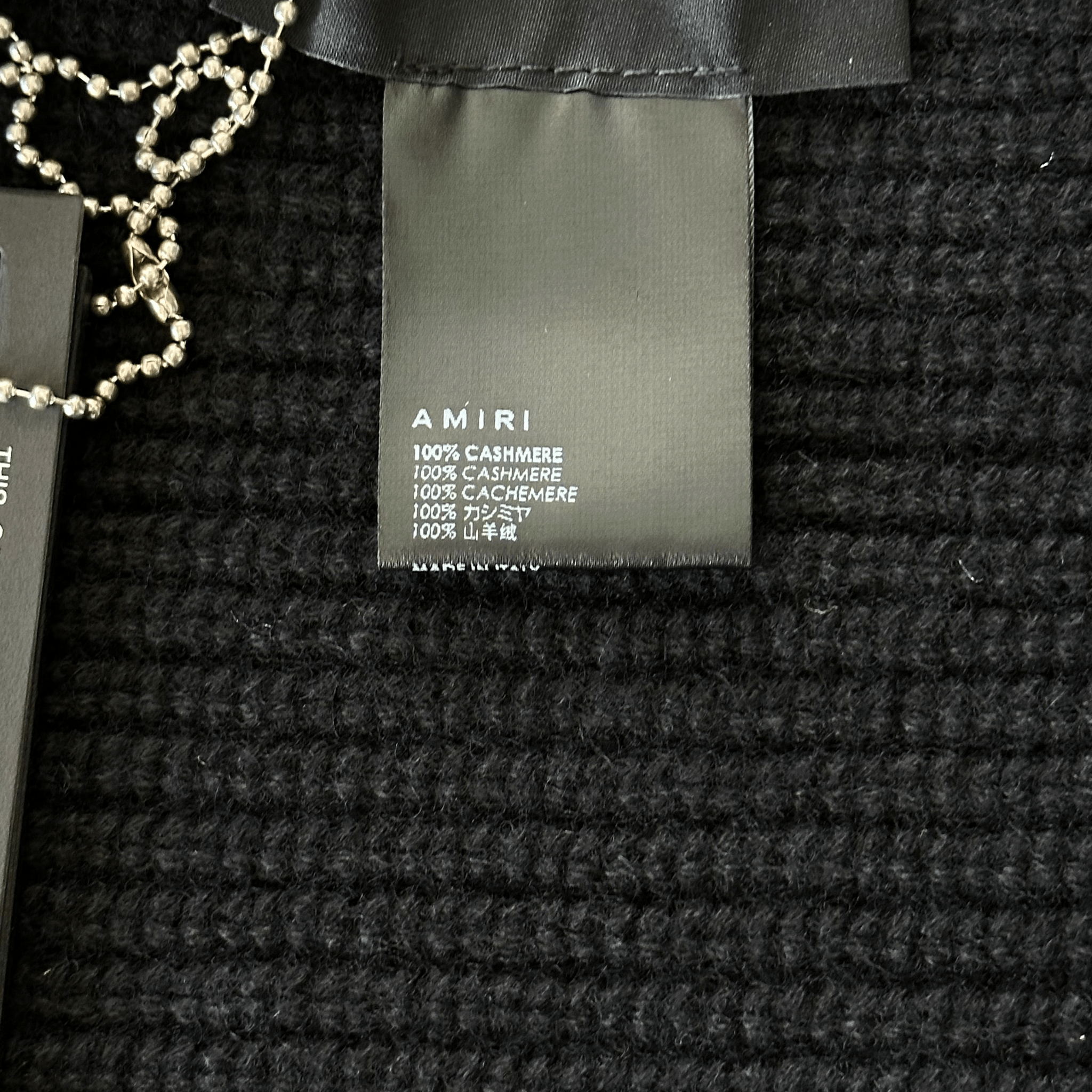 Amiri Black & White Wool Knit MA Logo Scarf - Morely TrendsAmiri Type here:)