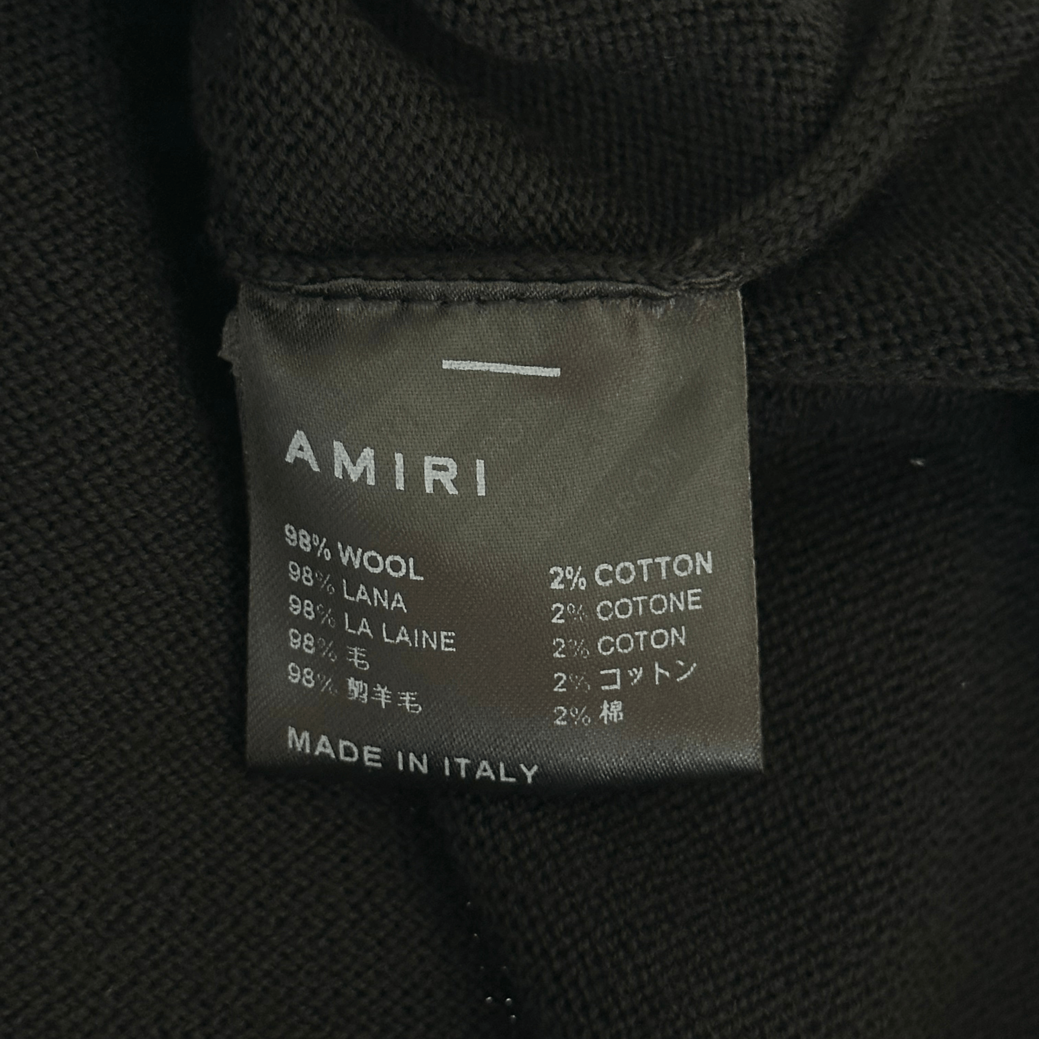 Amiri Black & White Dragon Logo Wool Sweater - Morely TrendsAmiri Type here:)