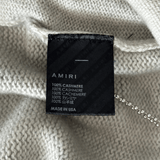 Amiri Grey & White Distressed 22 Logo Cashmere Shorts - Morely TrendsAmiri Type here:)