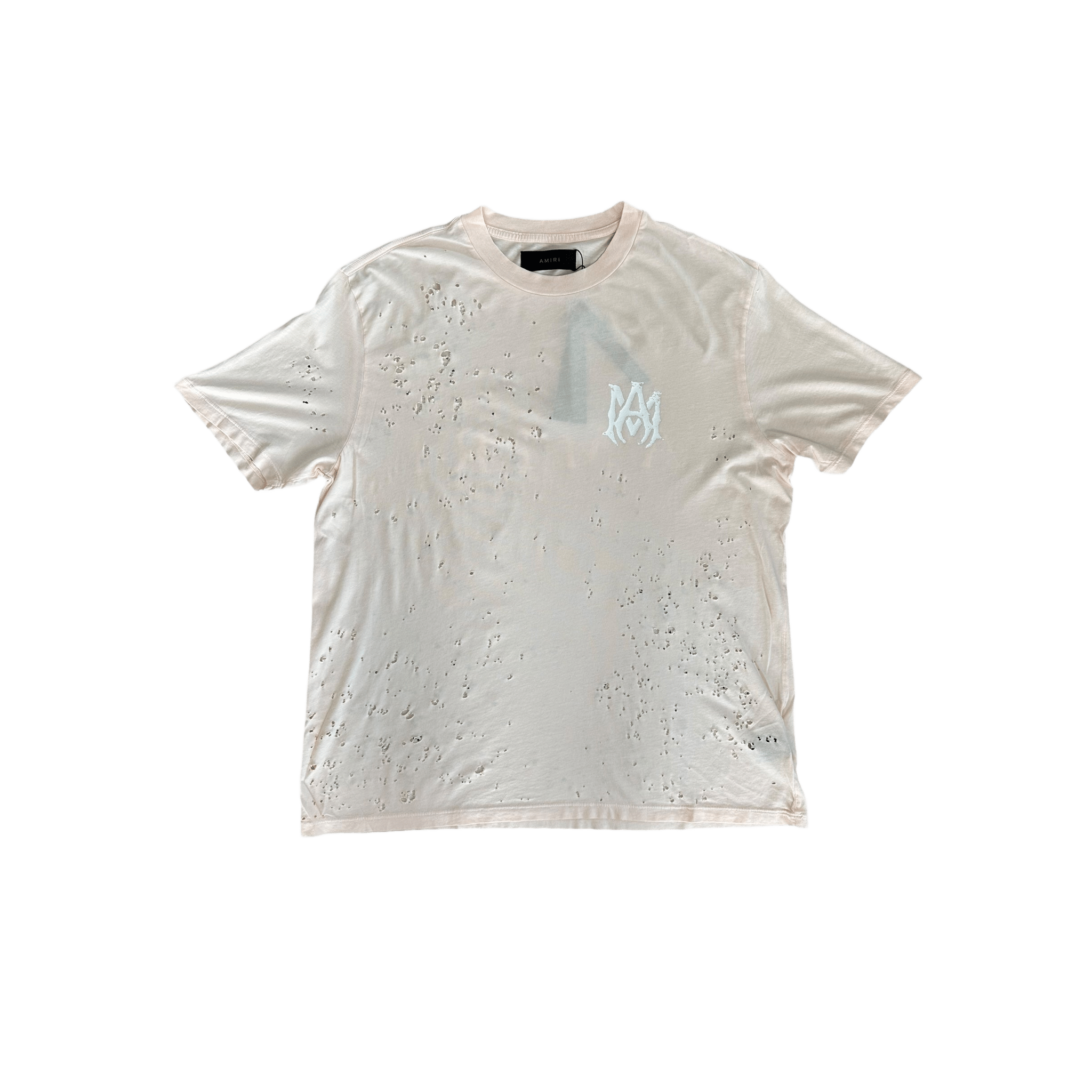 Amiri Cream MA Logo Shotgun T-Shirt - Morely TrendsAmiri Type here:)