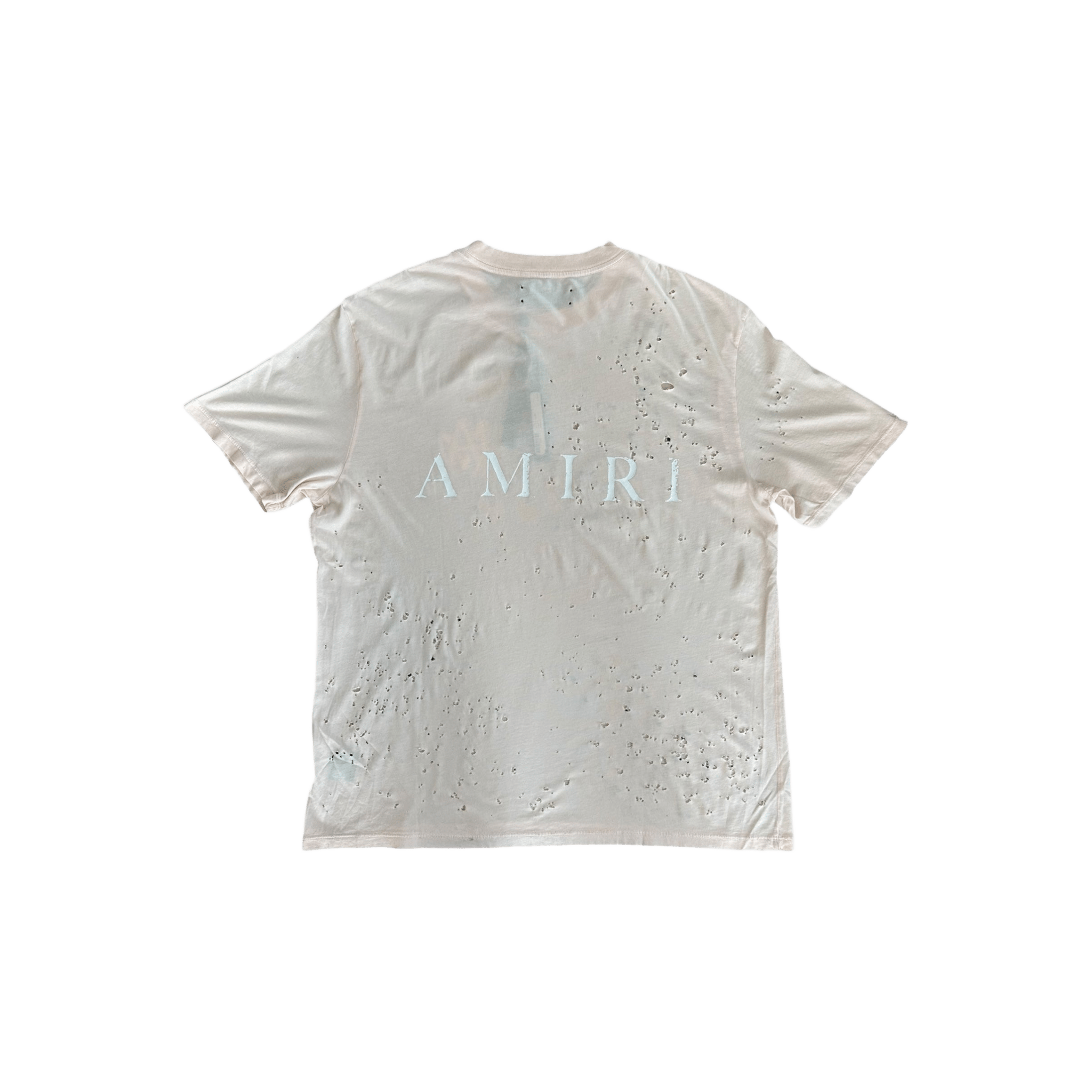 Amiri Cream MA Logo Shotgun T-Shirt - Morely TrendsAmiri Type here:)