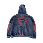 Chrome Hearts Navy & Red Horseshoe Logo Hoodie - Morely TrendsChrome Hearts Type here:)