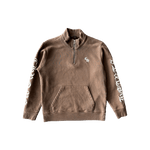 Chrome Hearts Brown & White Embroidered Logo Quarter Zip Sweater - Morely TrendsChrome Hearts Type here:)