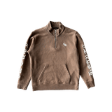 Chrome Hearts Brown & White Embroidered Logo Quarter Zip Sweater - Morely TrendsChrome Hearts Type here:)