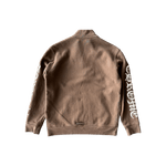 Chrome Hearts Brown & White Embroidered Logo Quarter Zip Sweater - Morely TrendsChrome Hearts Type here:)