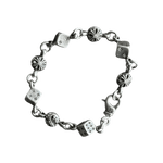 Chrome Hearts Silver & Diamond Dice Bracelet - Morely TrendsChrome Hearts Type here:)