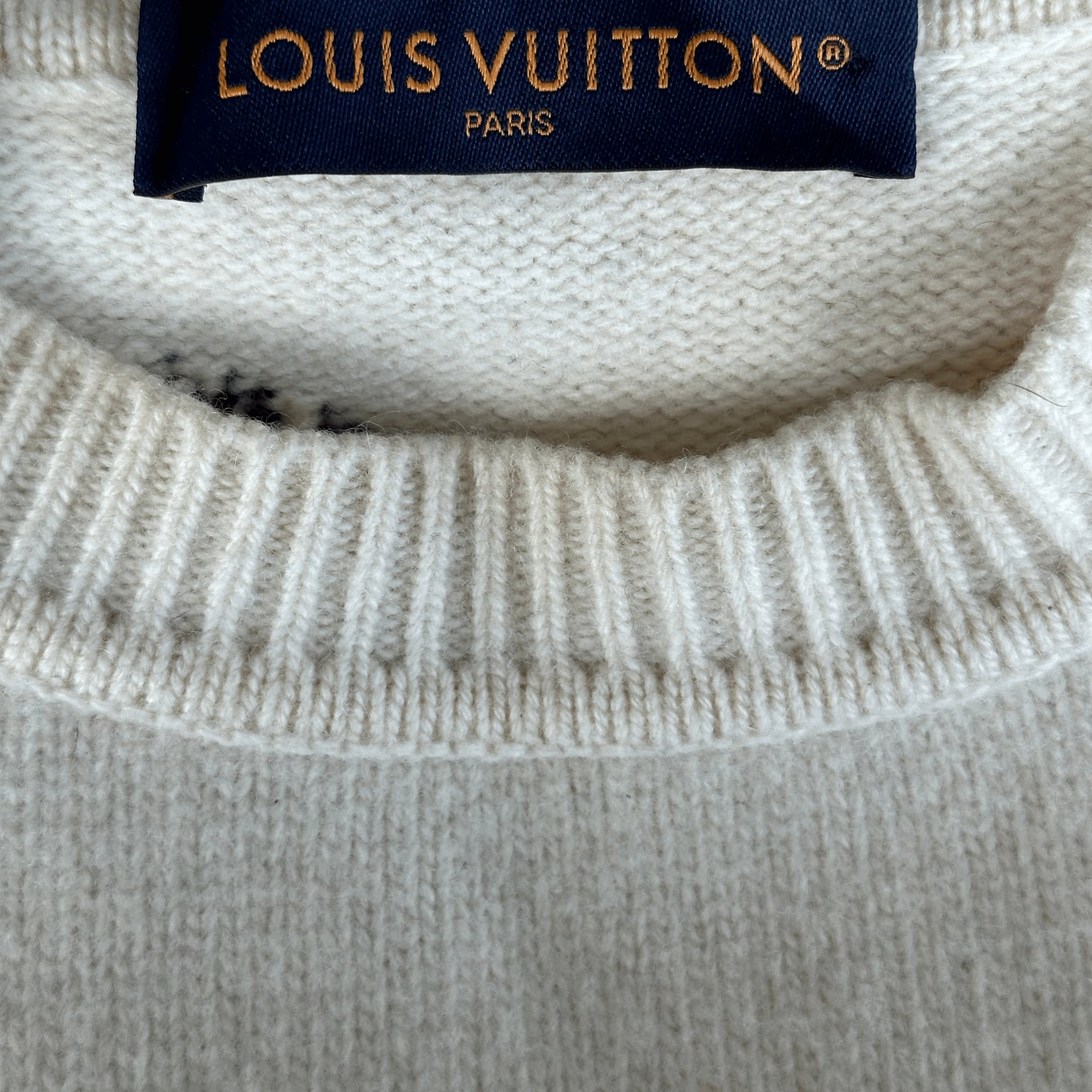 Louis Vuitton Beige Puzzle Wool Sweater - Morely TrendsLouis Vuitton Type here:)
