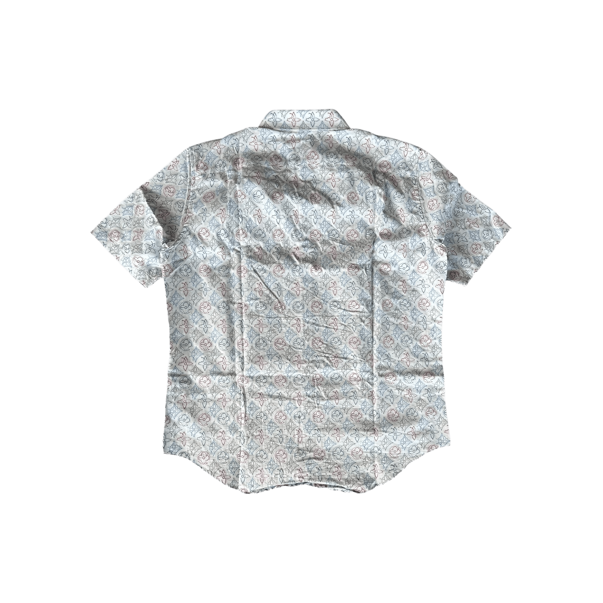Louis Vuitton White Multicolor Embroidered Monogram Button Up Shirt - Morely TrendsLouis Vuitton Type here:)
