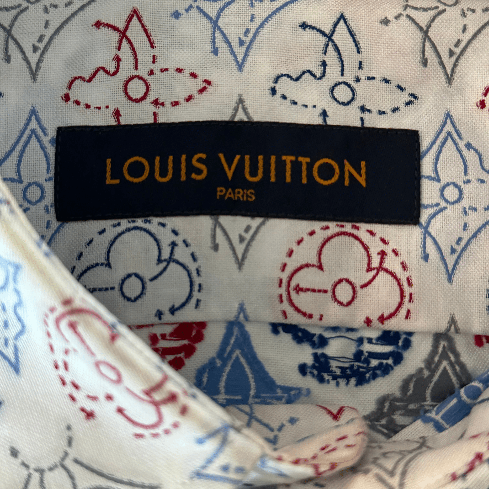 Louis Vuitton White Multicolor Embroidered Monogram Button Up Shirt - Morely TrendsLouis Vuitton Type here:)