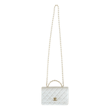 Chanel White Lambskin Quilted Top Handle Wallet On Chain Bag - Morely TrendsChanel Type here:)