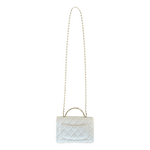 Chanel White Lambskin Quilted Top Handle Wallet On Chain Bag - Morely TrendsChanel Type here:)