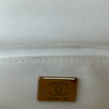 Chanel White Lambskin Quilted Top Handle Wallet On Chain Bag - Morely TrendsChanel Type here:)