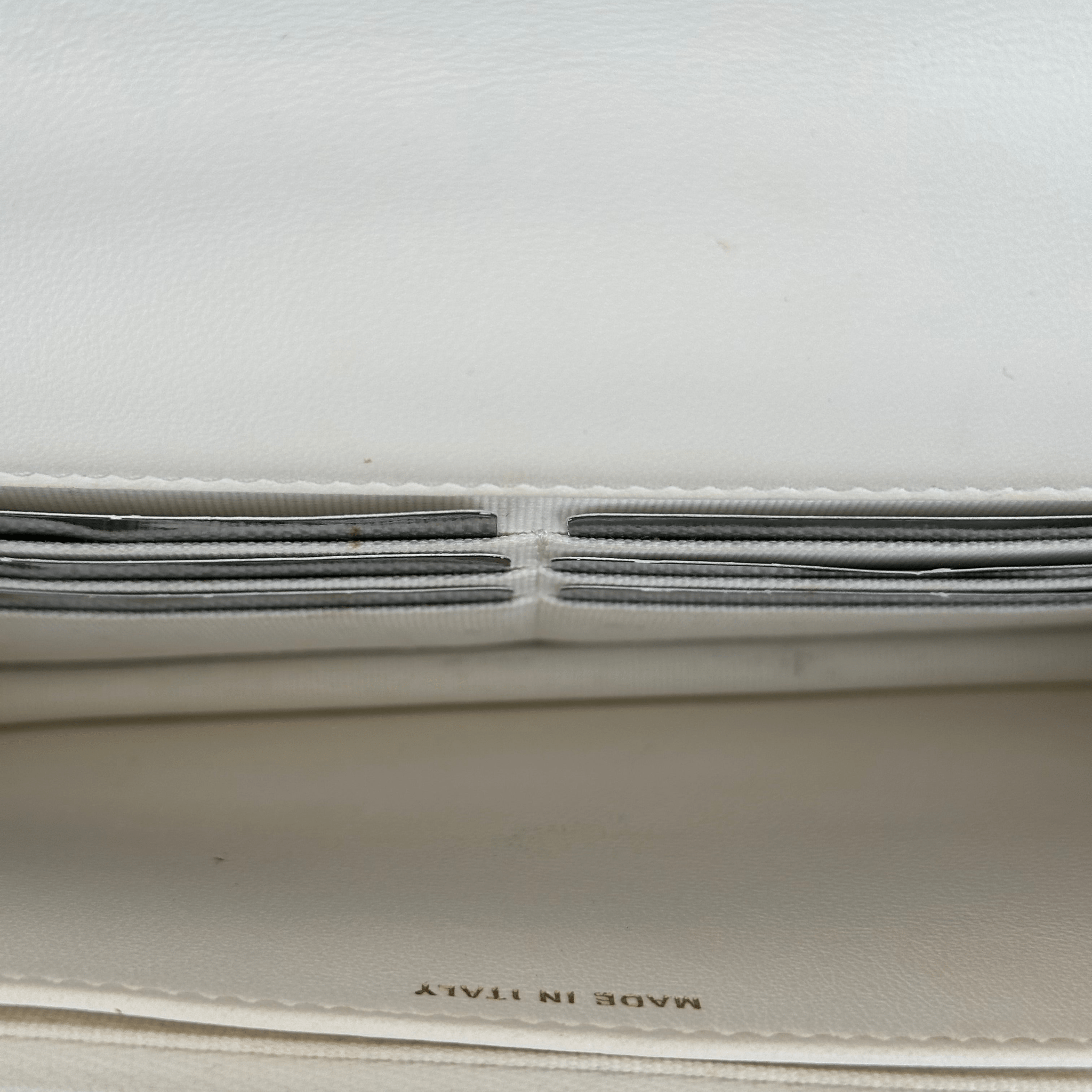 Chanel White Lambskin Quilted Top Handle Wallet On Chain Bag - Morely TrendsChanel Type here:)