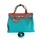 Hermes Blue & Multicolor Togo Retourne Kelly 35 - Morely TrendsHermes Type here:)