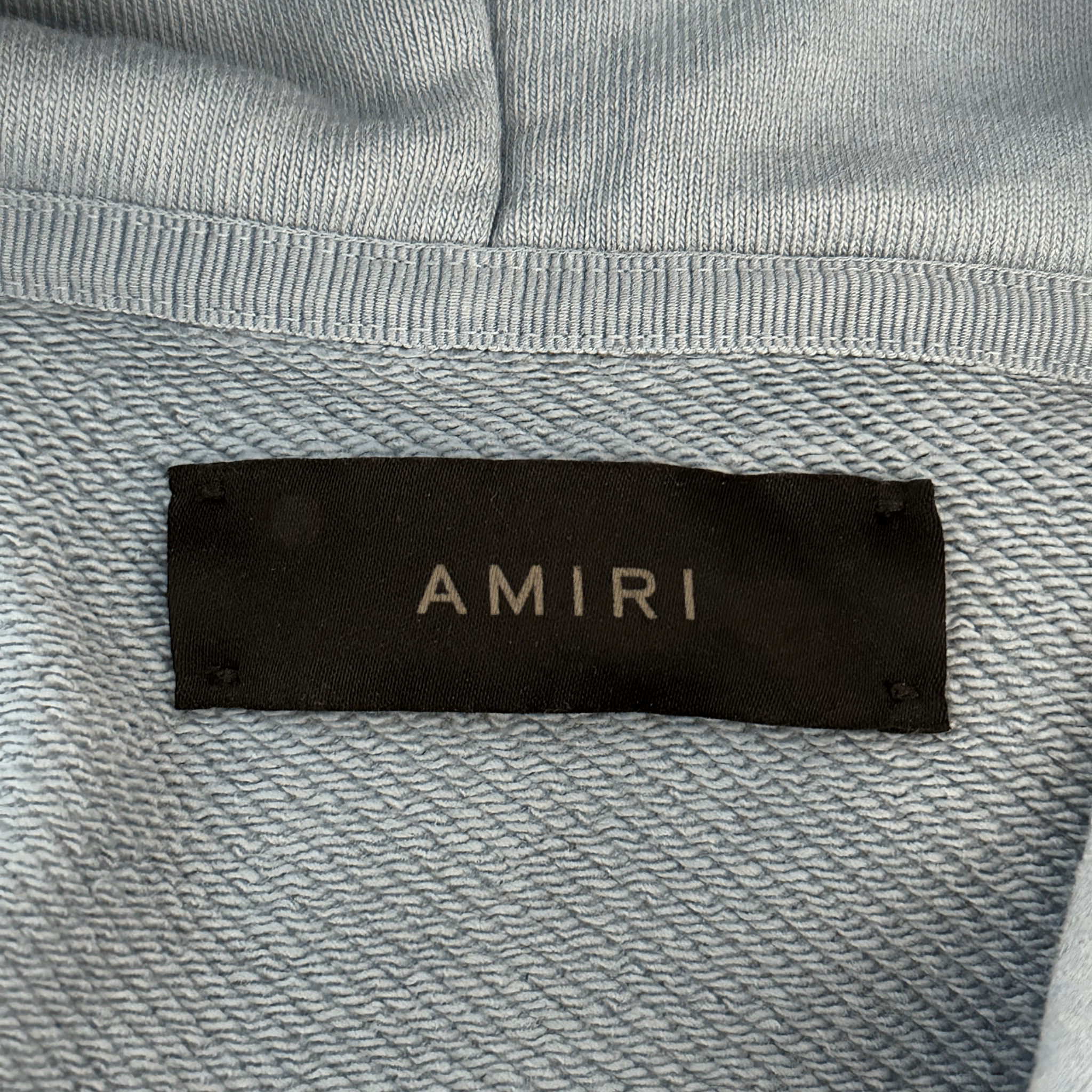 Amiri Faded Blue & White Fliligree Logo Hoodie - Morely TrendsAmiri Type here:)
