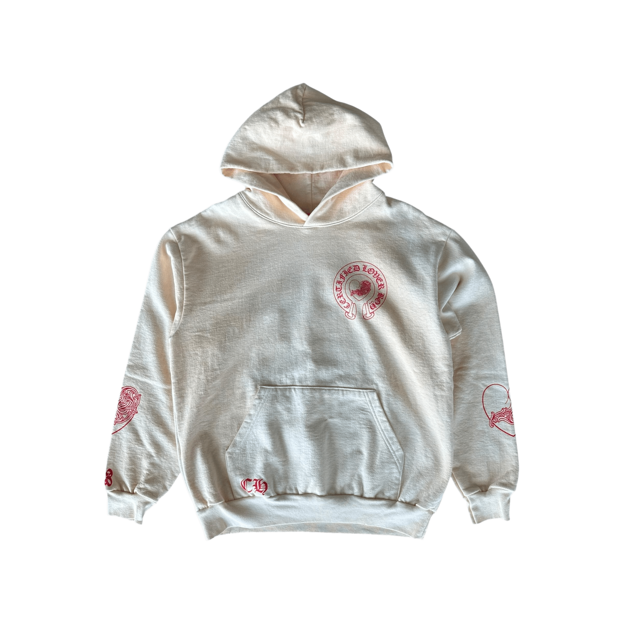 Chrome Hearts Drake Cream & Pink Certified Chrome Horseshoe Logo Hoodie - Morely TrendsChrome Hearts Type here:)