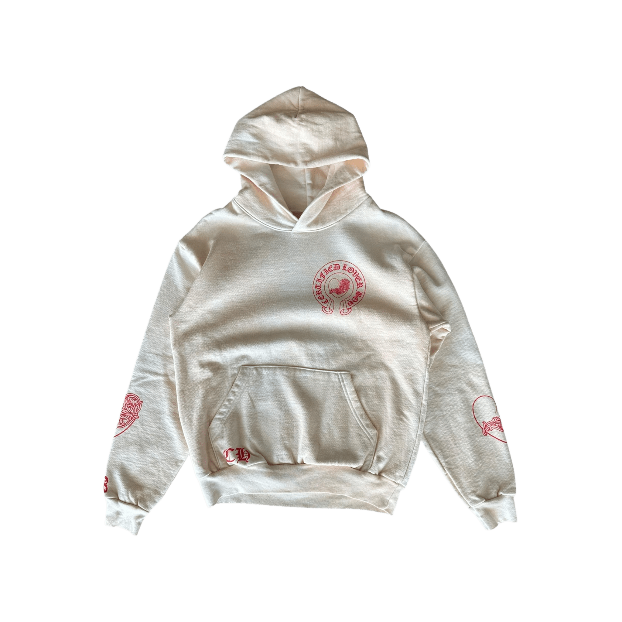 Chrome Hearts Drake Cream & Pink Certified Chrome Horseshoe Logo Hoodie - Morely TrendsChrome Hearts Type here:)
