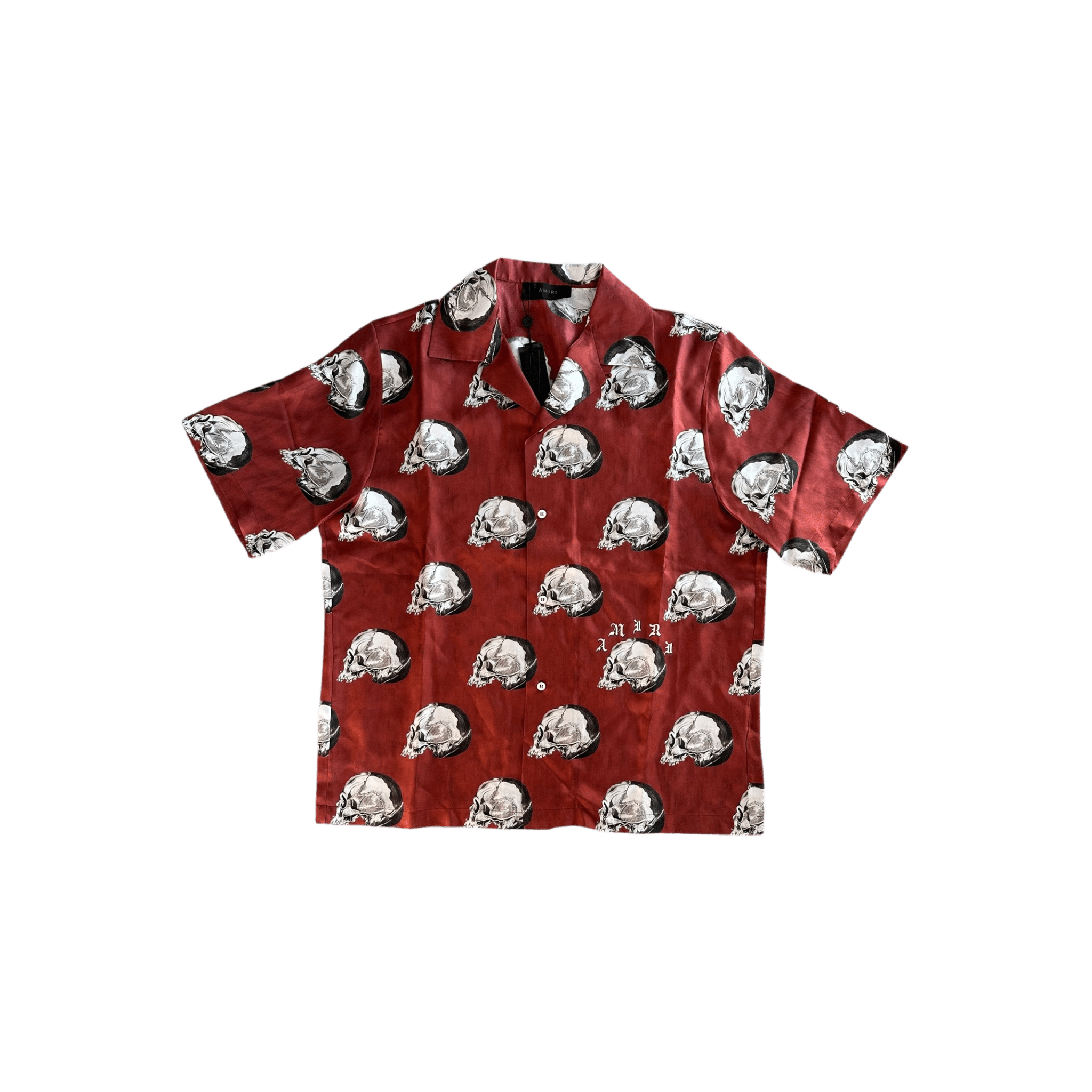 Amiri Red Skulls Silk Button Up Shirt - Morely TrendsAmiri Type here:)