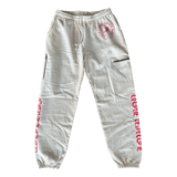 Chrome Hearts Drake Cream & Pink Certified Chrome Cross Logo Sweatpants - Morely TrendsChrome Hearts Type here:)