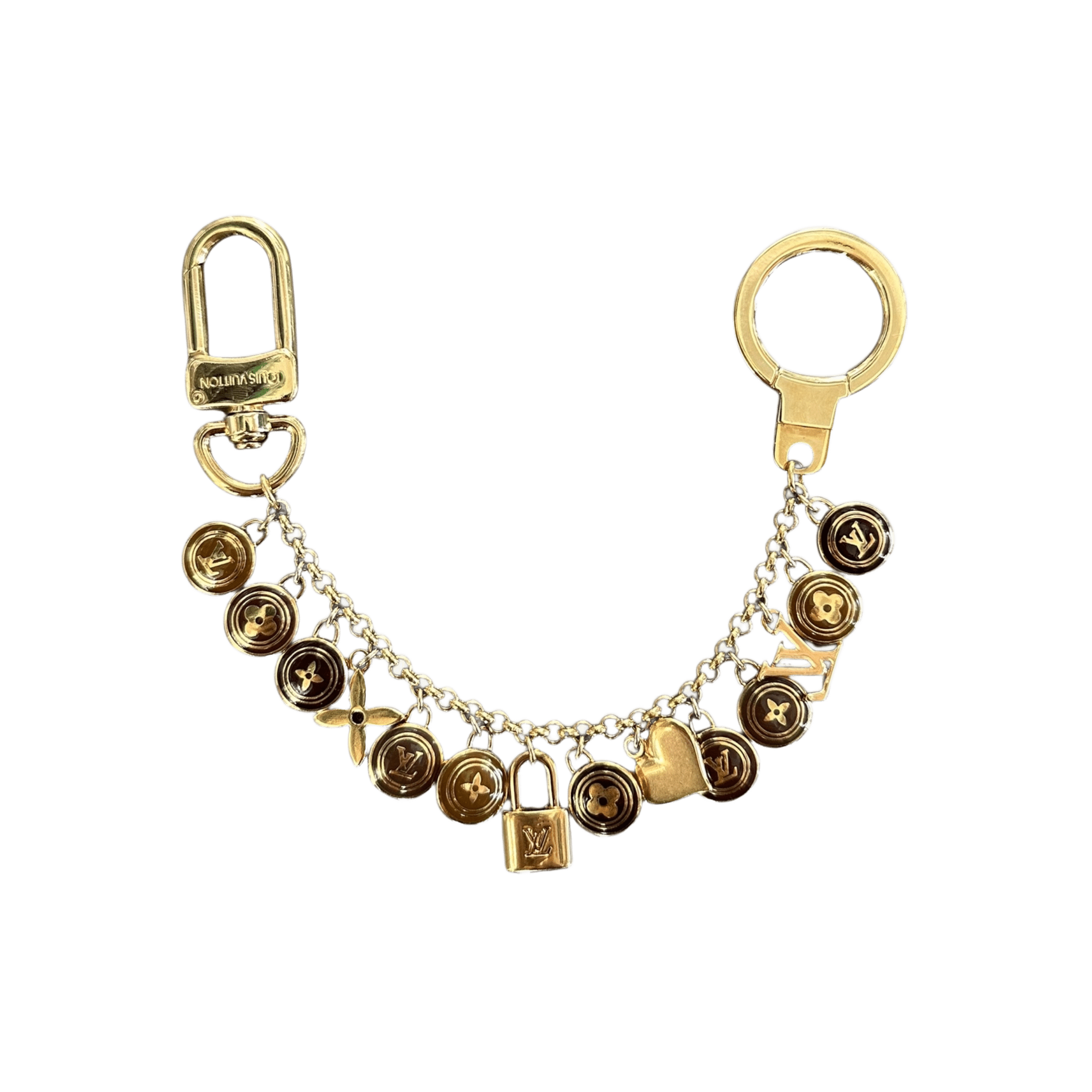Louis Vuitton Gold & Brown Pestilles Key Chain Bag Charm - Morely TrendsLouis Vuitton Type here:)