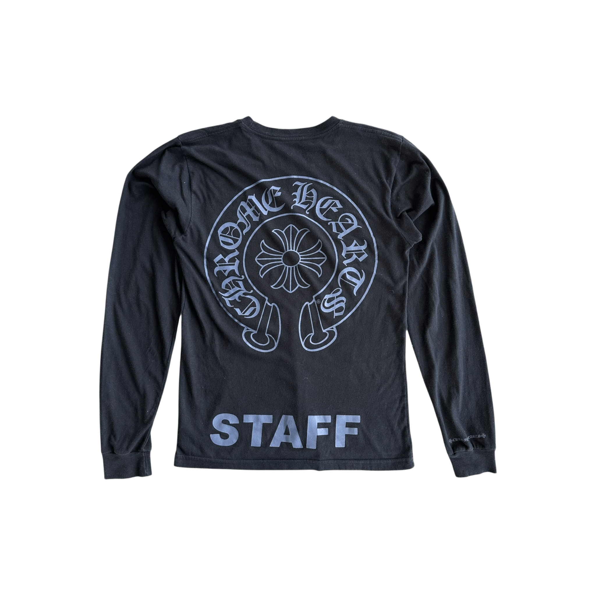 Chrome Hearts Black & Blue Staff Horseshoe Logo Longsleeve T-Shirt - Morely TrendsChrome Hearts Type here:)