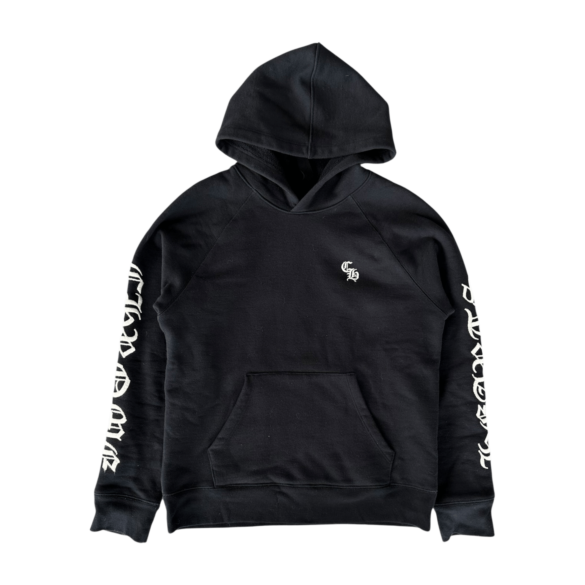 Chrome Hearts Black & White Embroidered Logo Hoodie - Morely TrendsChrome Hearts Type here:)