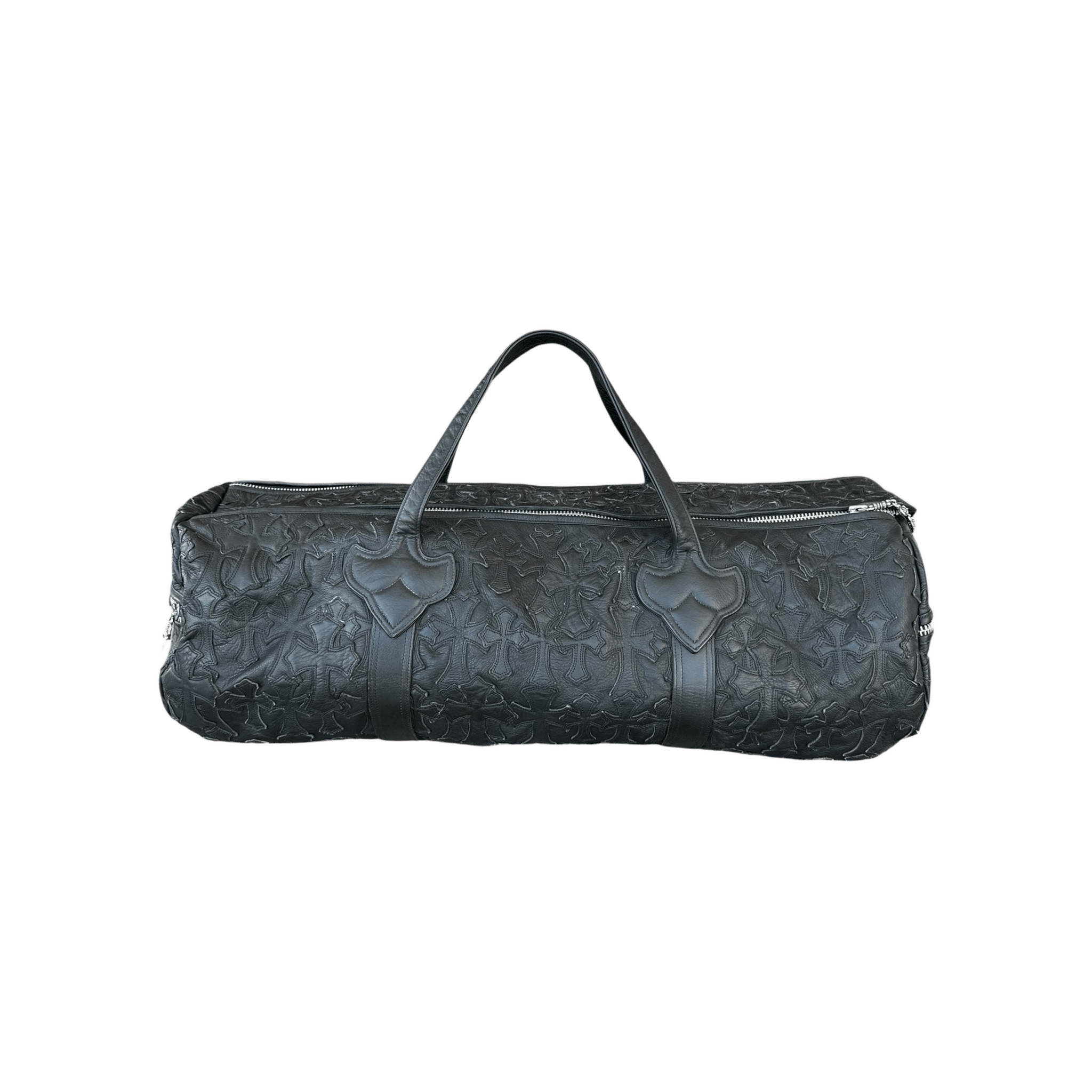 Chrome Hearts Black Leather 2XL Cross Patch Duffel Bag - Morely TrendsChrome Hearts Type here:)