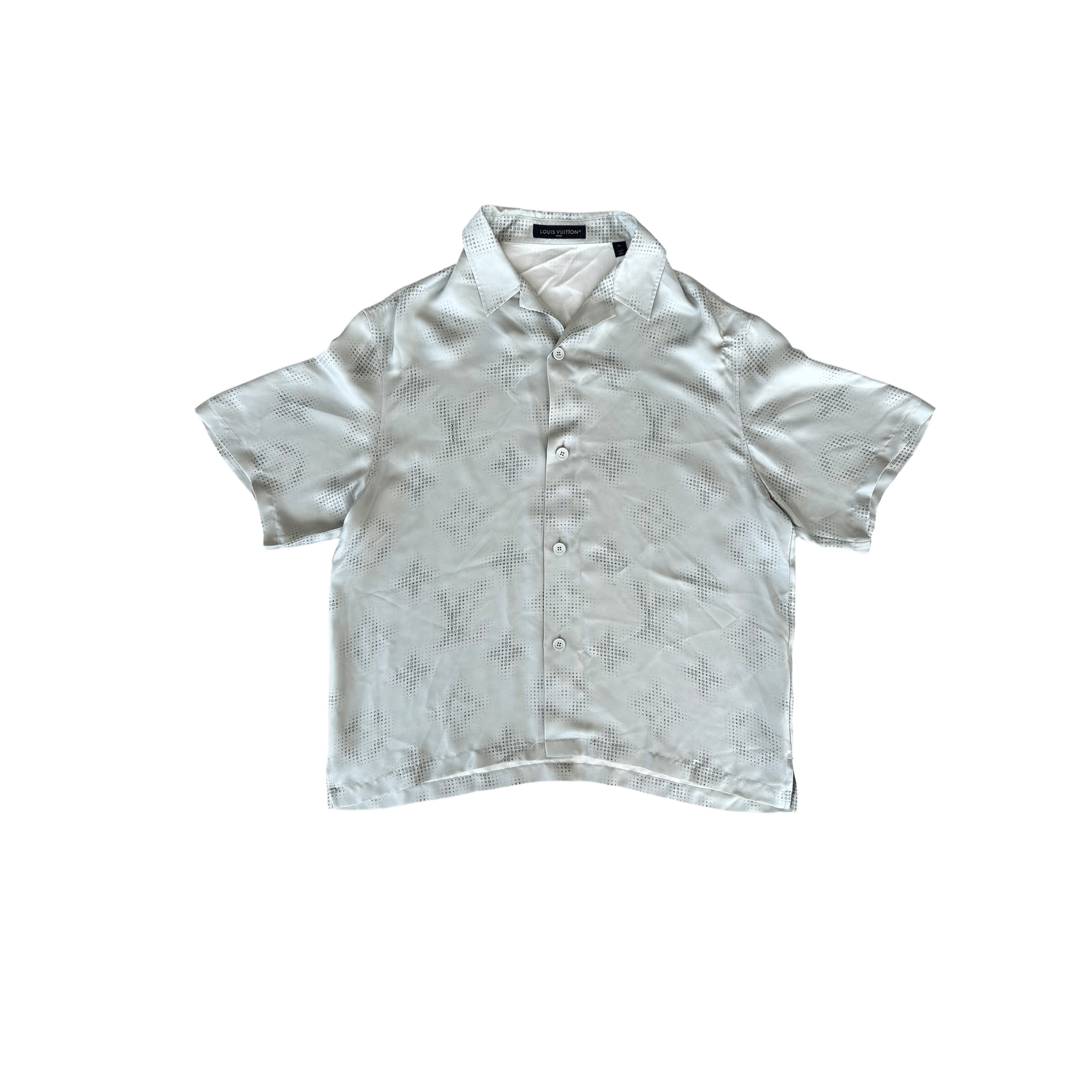 Louis Vuitton Grey LV Pixel Monogram Silk Button Up Shirt - Morely TrendsLouis Vuitton Type here:)
