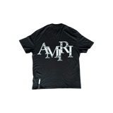Amiri Black & Chrome Staggered Logo T-Shirt - Morely TrendsAmiri Type here:)