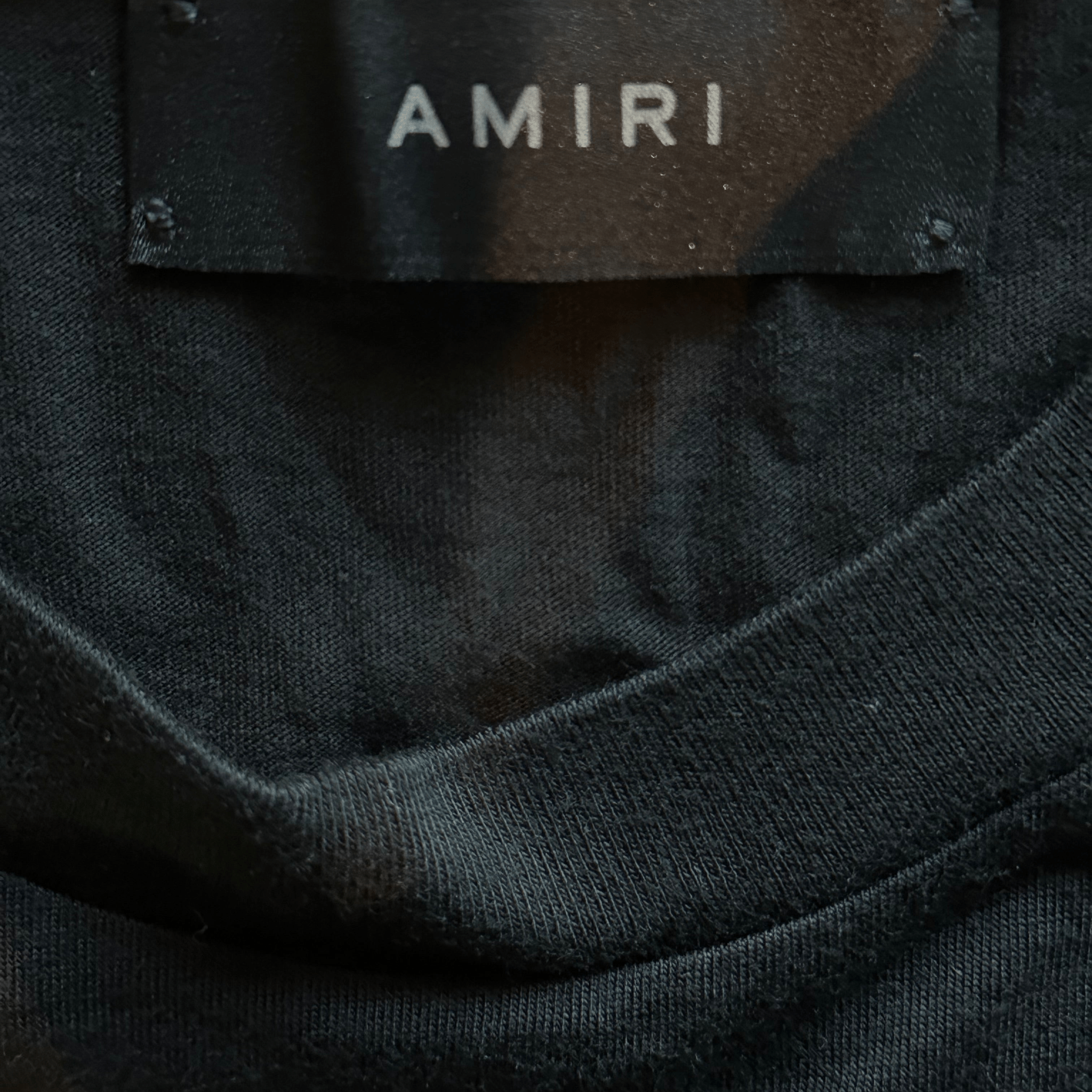 Amiri Black & Chrome Staggered Logo T-Shirt - Morely TrendsAmiri Type here:)