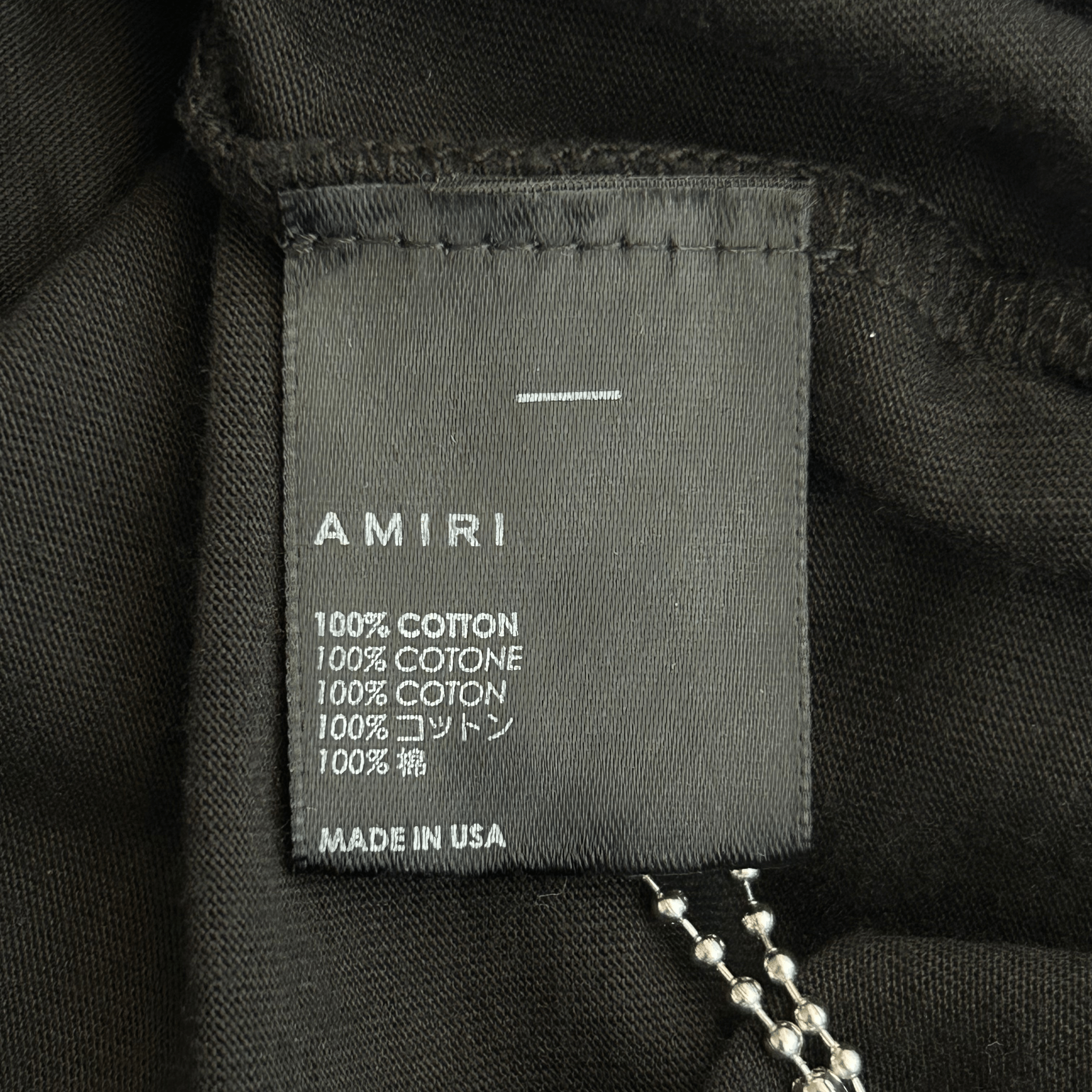 Amiri Black & Chrome Staggered Logo T-Shirt - Morely TrendsAmiri Type here:)