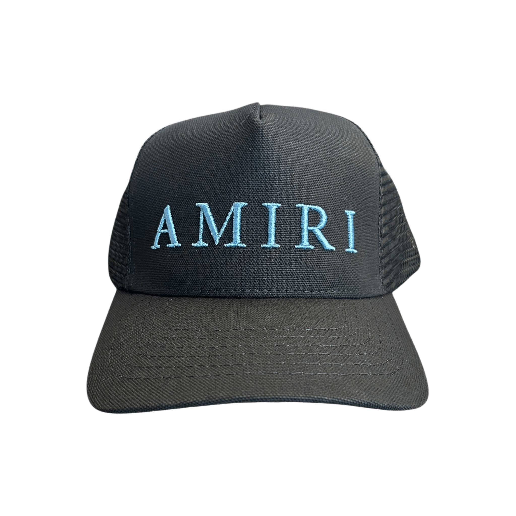 Amiri Black & Blue Logo Trucker Hat - Morely TrendsAmiri Type here:)
