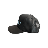 Amiri Black & Blue Logo Trucker Hat - Morely TrendsAmiri Type here:)