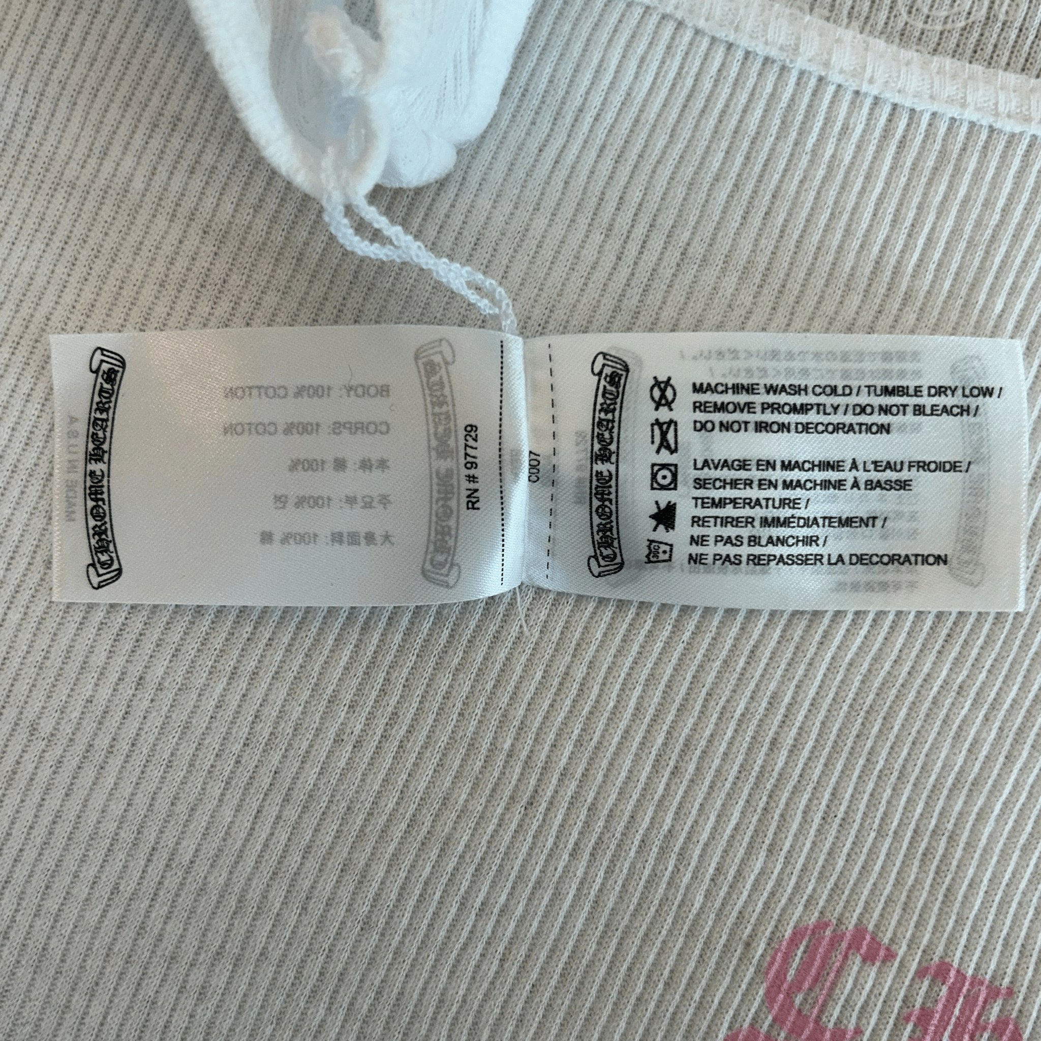 Chrome Hearts White & Pink T - Bar Logo Tank Top - Morely TrendsChrome Hearts Type here:)