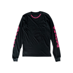 Chrome Hearts Black & Pink Neck Logo Longsleeve T-Shirt - Morely TrendsChrome Hearts Type here:)