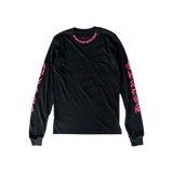 Chrome Hearts Black & Pink Neck Logo Longsleeve T-Shirt - Morely TrendsChrome Hearts Type here:)