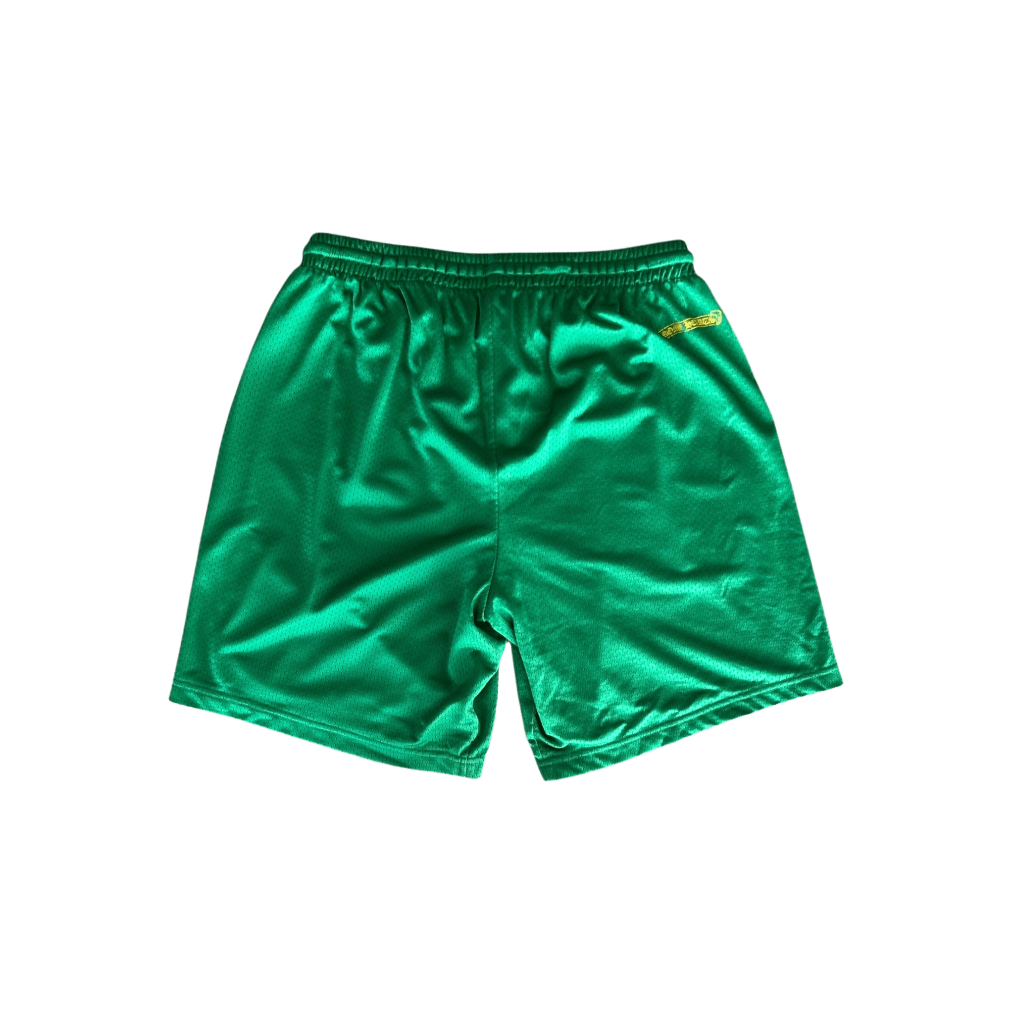 Chrome Hearts Green & Yellow Logo Mesh Shorts - Morely TrendsChrome Hearts Type here:)