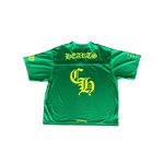 Chrome Hearts Green & Yellow Logo Mesh Jersey T-Shirt - Morely TrendsChrome Hearts Type here:)