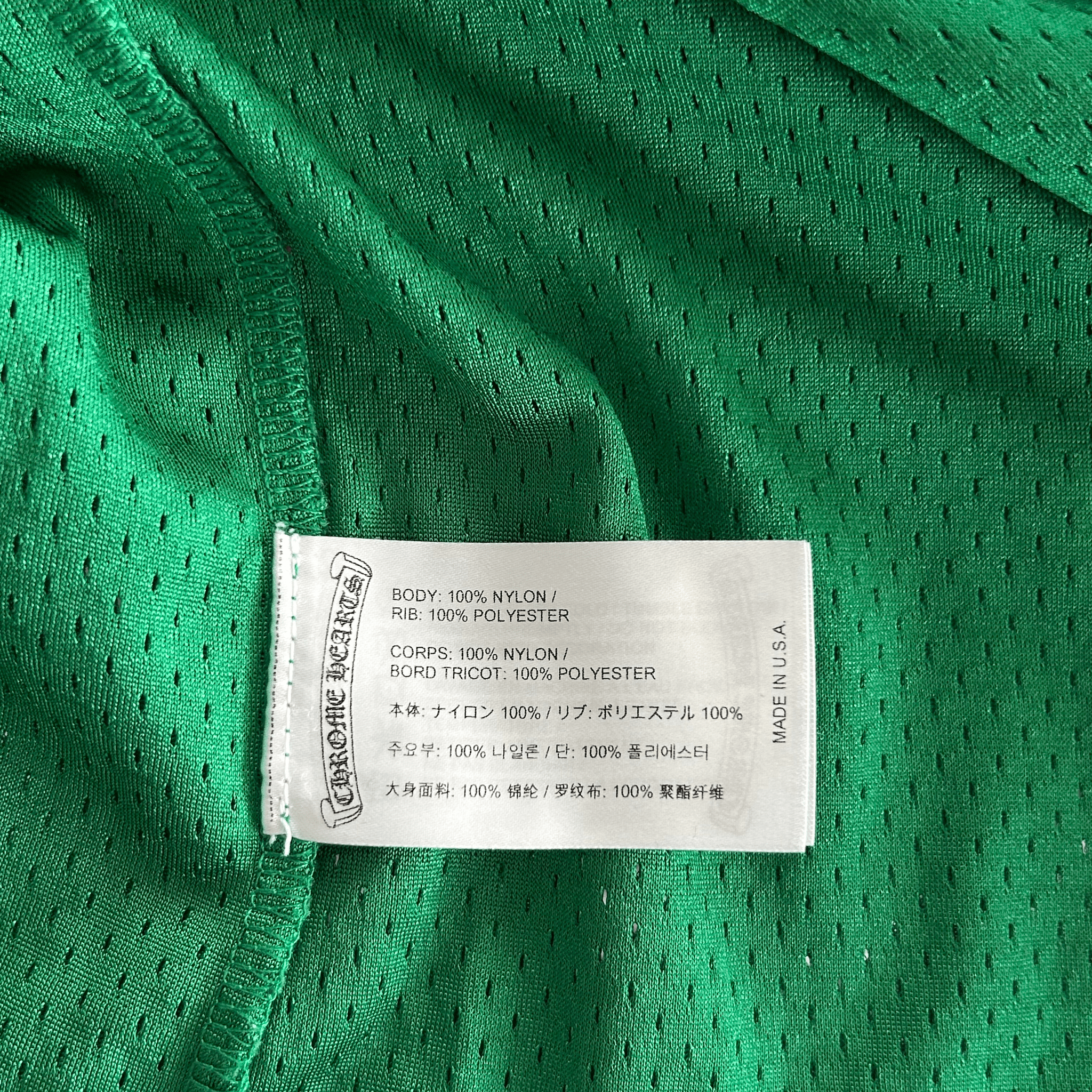 Chrome Hearts Green & Yellow Logo Mesh Jersey T-Shirt - Morely TrendsChrome Hearts Type here:)