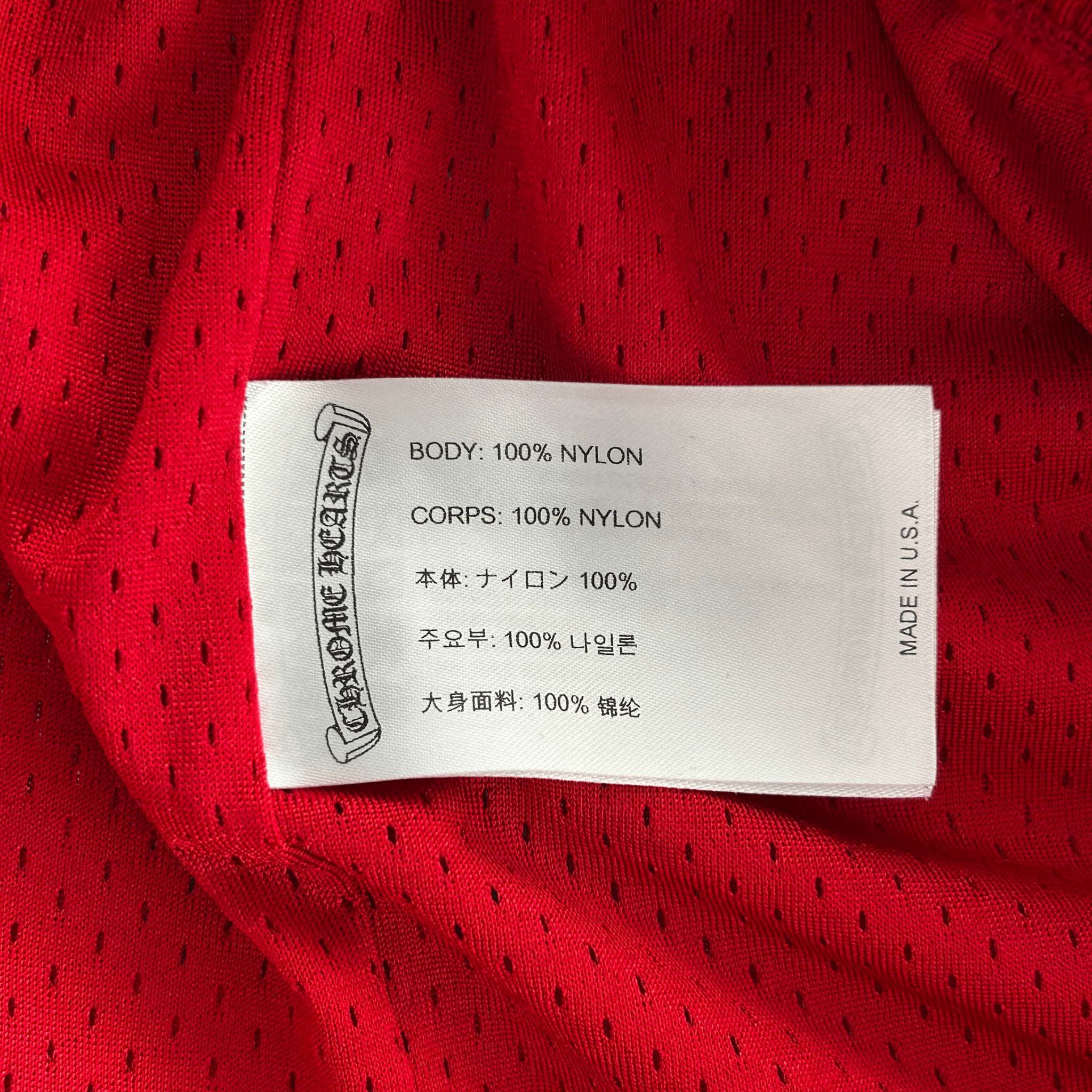 Chrome Hearts Matty Boy Red ‘99 Team’ Logo Mesh Shorts - Morely TrendsChrome Hearts Type here:)