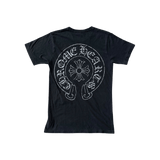 Chrome Hearts Silver Horseshoe Logo T-Shirt - Morely TrendsChrome Hearts Type here:)