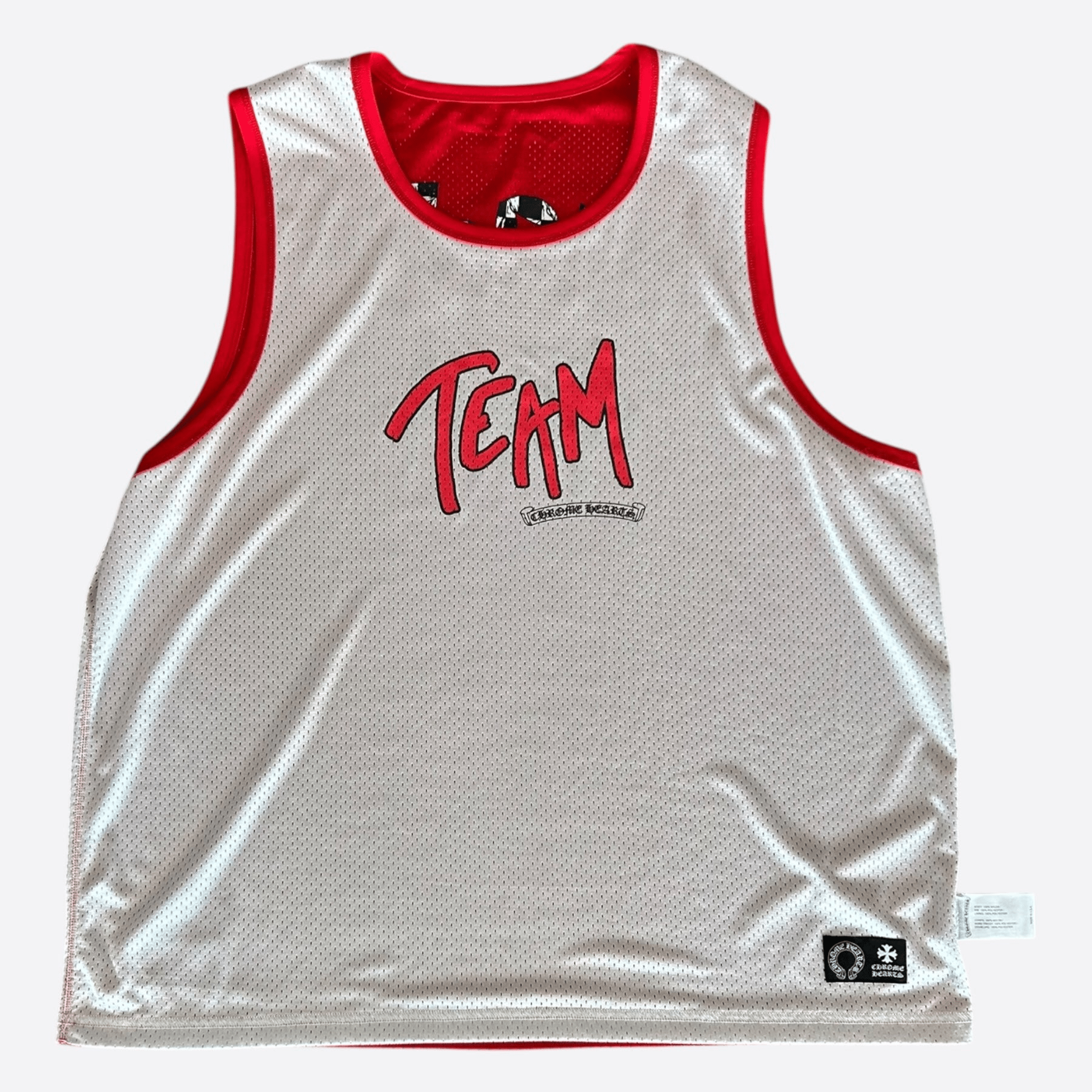 Chrome Hearts Matty Boy Red & White Team Form Reversible Mesh Jersey - Morely TrendsChrome Hearts Type here:)