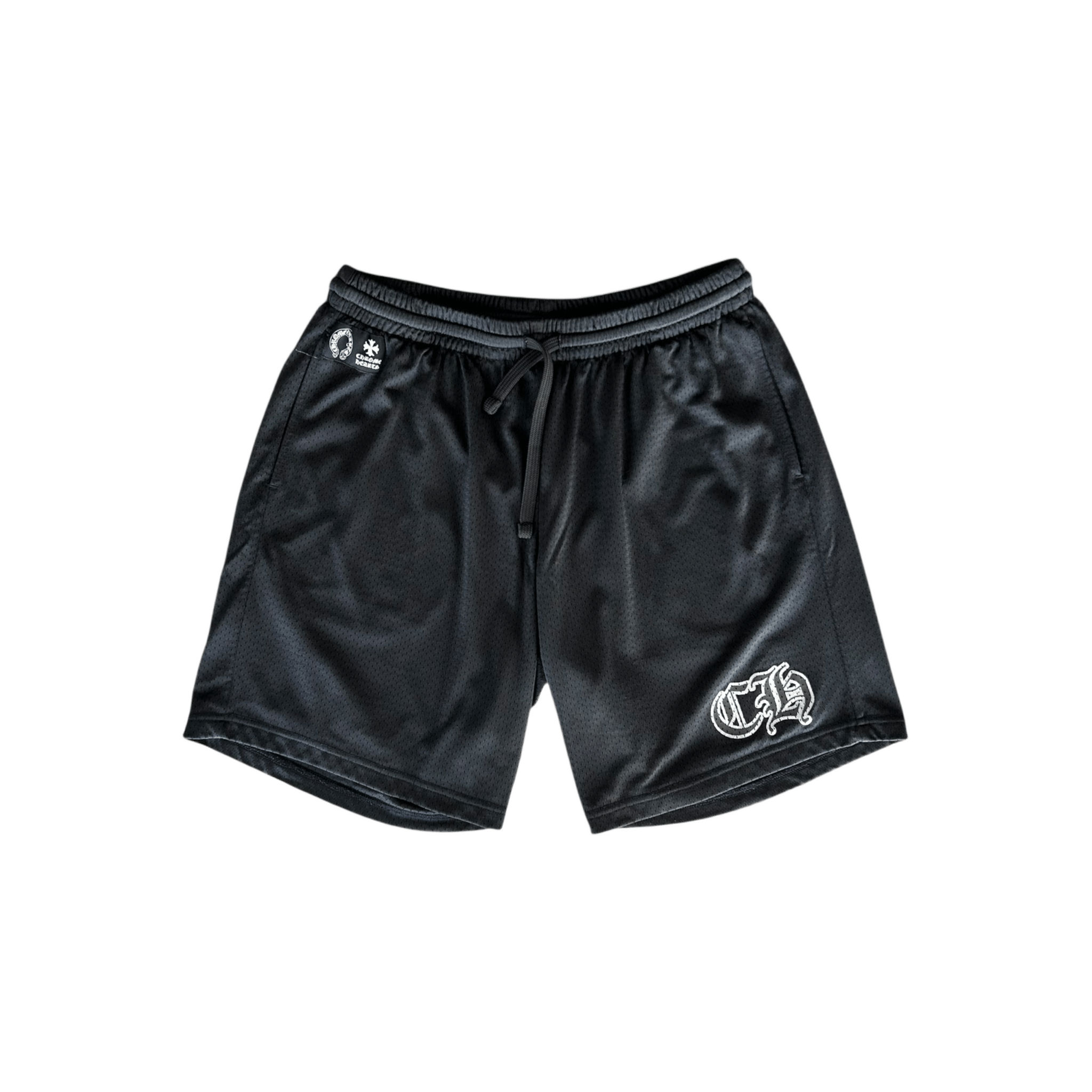 Chrome Hearts Black & White Logo Mesh Shorts - Morely TrendsChrome Hearts Type here:)