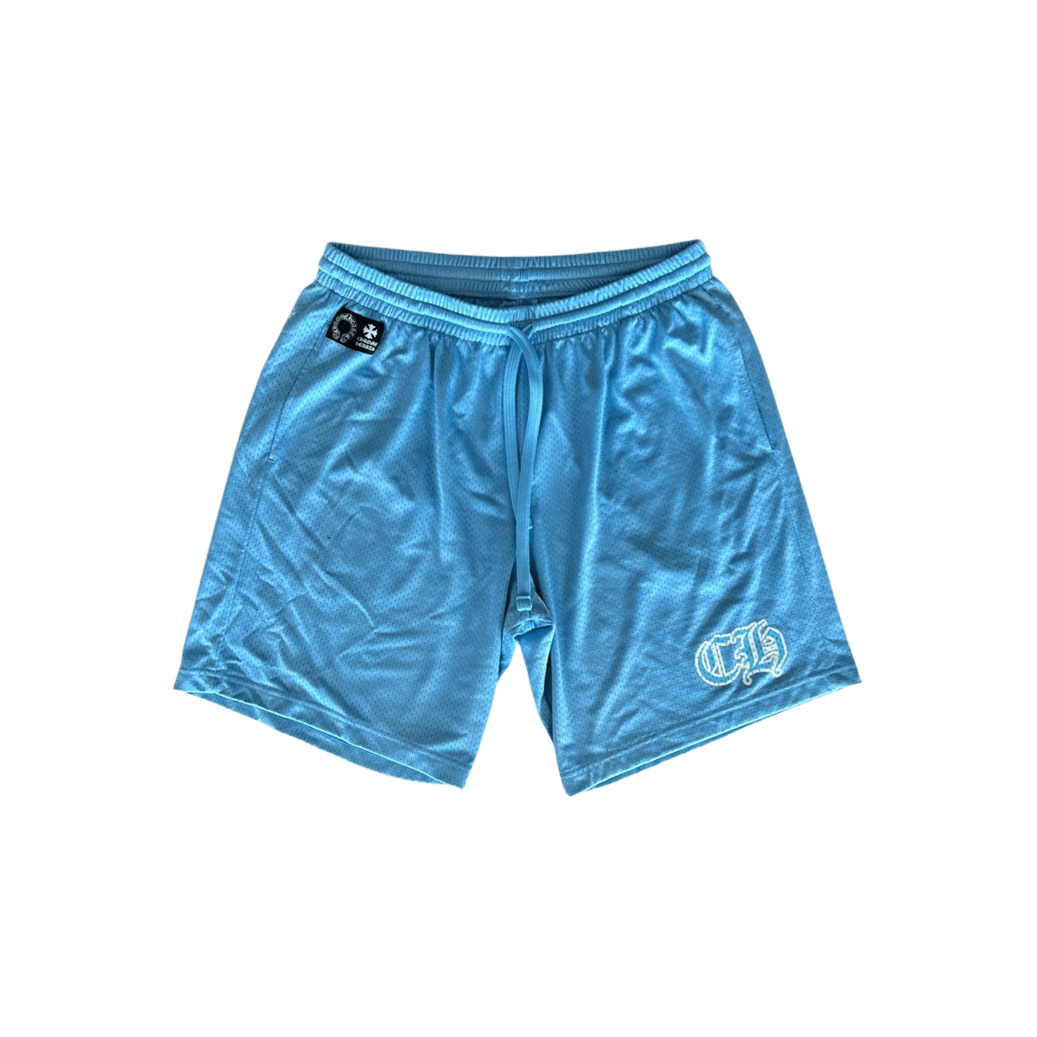 Chrome Hearts Blue & White Logo Mesh Shorts - Morely TrendsChrome Hearts Type here:)