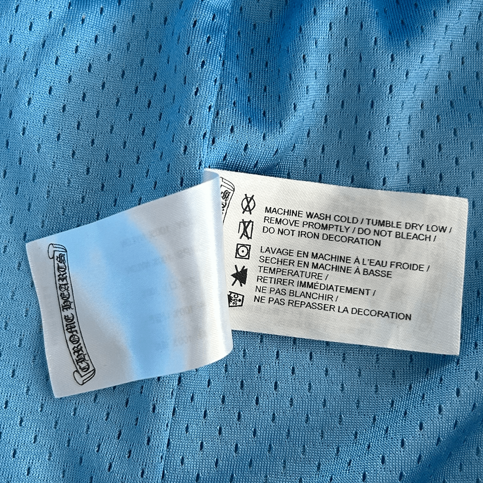 Chrome Hearts Blue & White Logo Mesh Shorts - Morely TrendsChrome Hearts Type here:)