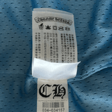 Chrome Hearts Blue & White Logo Mesh Shorts - Morely TrendsChrome Hearts Type here:)