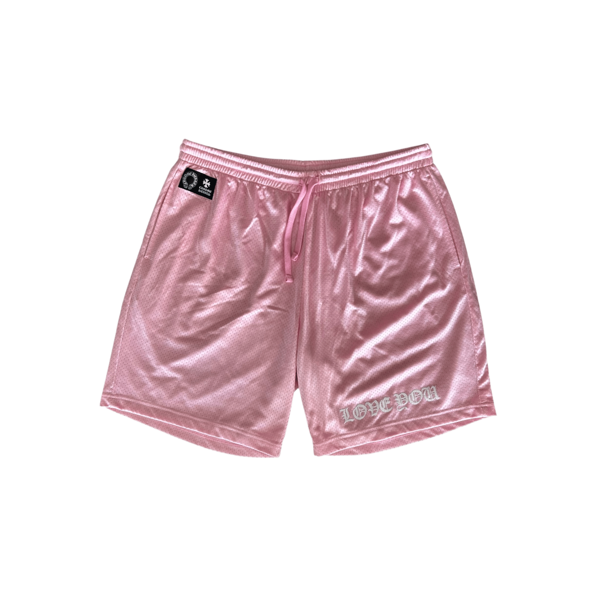 Chrome Hearts Pink & White ‘Love You’ Mesh Shorts - Morely TrendsChrome Hearts Type here:)