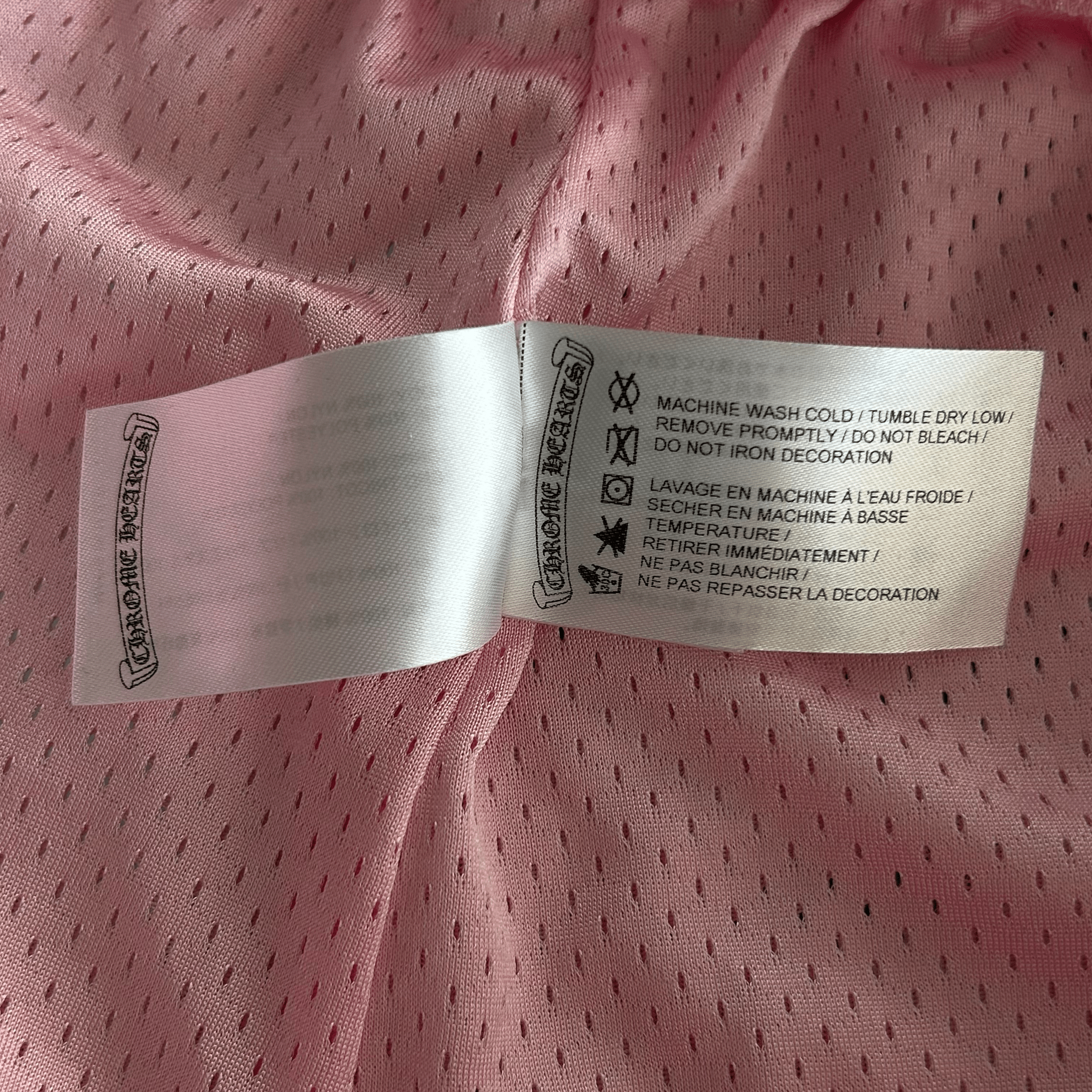 Chrome Hearts Pink & White ‘Love You’ Mesh Shorts - Morely TrendsChrome Hearts Type here:)